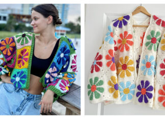 Vintage Granny Flower Cardigan Crochet Pattern