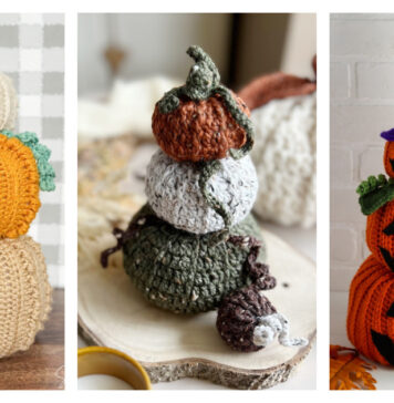8 Stacked Pumpkins Free Crochet Pattern
