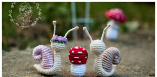 Snails and Mushrooms Amigurumi Free Crochet Pattern