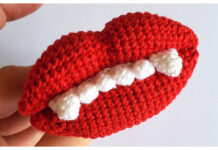 Wax Lips Amigurumi Free Crochet Pattern