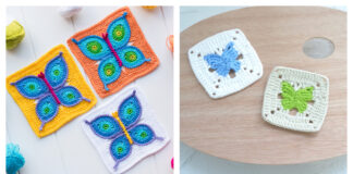 10 Butterfly Granny Square Crochet Patterns