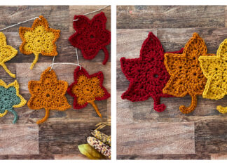 Autumn Maple Leaf Garland Free Crochet Pattern