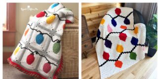 Christmas Holiday Lights Blanket Free Crochet Patterns