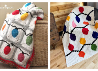 Christmas Holiday Lights Blanket Free Crochet Patterns