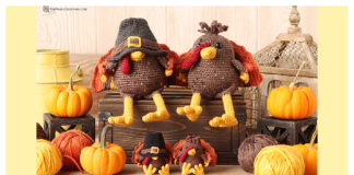 Turkey Gnome and Turkey Friend Amigurumi Free Crochet Pattern