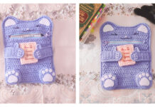 Cat Book Sleeve Free Crochet Pattern and Video Tutorial