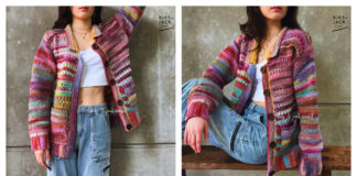 Easy Scrap Yarn Cardigan Free Crochet Pattern