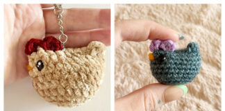 No Sew Mini Chicken Keyring Free Crochet Pattern