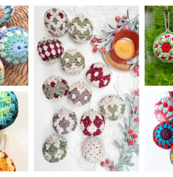 10+ Granny Christmas Bauble Ornament Crochet Patterns