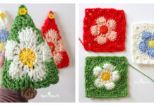 Flower Power Christmas Tree Ornaments Free Crochet Pattern