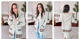 Gemstone Granny Hooded Cardigan Free Crochet Pattern