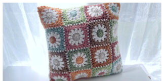 Happy Petal Pillow Free Crochet Pattern and Video Tutorial