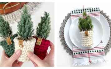 Mini Planter Cover Free Crochet Pattern and Video Tutorial