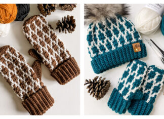 Modish Mosaic Mittens Free Crochet Pattern