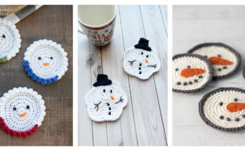 Snowman Coaster Free Crochet Patterns