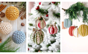 10+ Christmas Bauble Cover Free Crochet Patterns