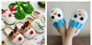 Adorable Christmas Slippers Crochet Patterns