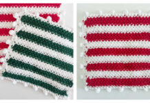 Christmas Stripes Pot Holder Free Crochet Pattern