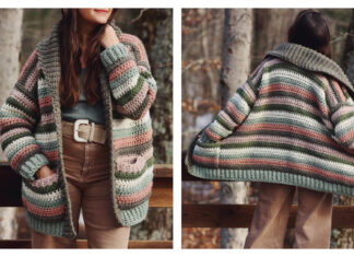 Colorstripe Cardi Free Crochet Pattern