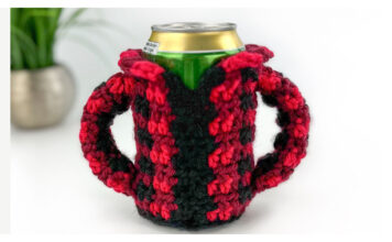 Lumberjack Can Cozy Free Crochet Pattern and Video Tutorial