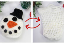 Snowman Market Bag Free Crochet Pattern and Video Tutorial