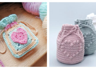 10+ Heart Drawstring Bag Crochet Patterns