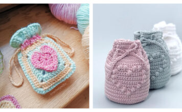 10+ Heart Drawstring Bag Crochet Patterns