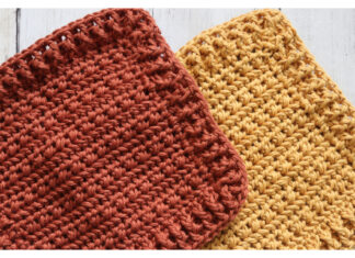 Bramble Dishcloth Free Crochet Pattern and Video Tutorial