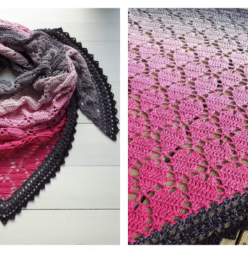 Sweet Valentine Shawl Free Crochet Pattern