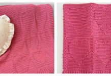 Textured Inverse Hearts Blanket Free Crochet Pattern and Video Tutorial