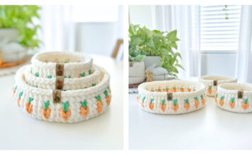 Carrot Basket Free Crochet Pattern and Video Tutorial