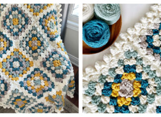 Chunky Granny Square Blanket Free Crochet Pattern