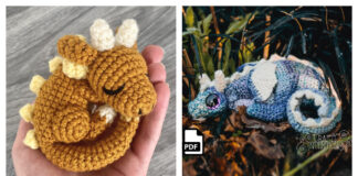 Curvy Sleeping Dragon Amigurumi Crochet Patterns