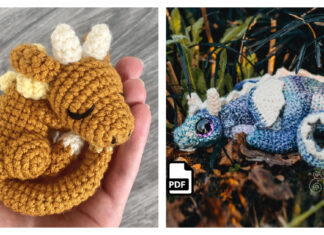 Curvy Sleeping Dragon Amigurumi Crochet Patterns