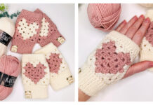 Granny's Sweetheart Gloves Free Crochet Pattern and Video Tutorial