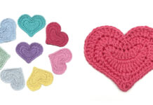 Happy Heart Coaster Free Crochet Pattern and Video Tutorial