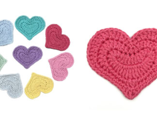 Happy Heart Coaster Free Crochet Pattern and Video Tutorial