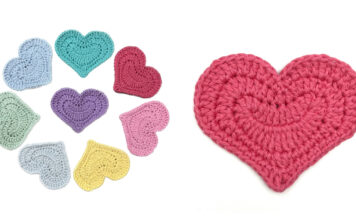 Happy Heart Coaster Free Crochet Pattern and Video Tutorial