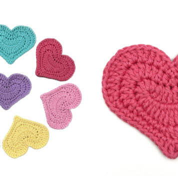 Happy Heart Coaster Free Crochet Pattern and Video Tutorial