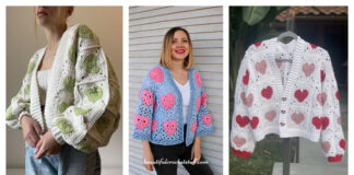 Heart Granny Square Sweater Crochet Patterns