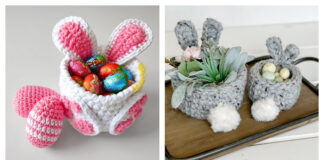 Mini Easter Bunny Basket Crochet Patterns