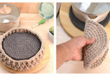 Trivet Set With Basket Free Crochet Pattern