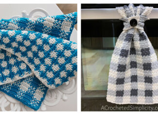 Gingham Hand Towels Crochet Patterns