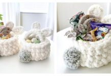 Jumbo Bunny Basket Free Crochet Pattern and Video Tutorial