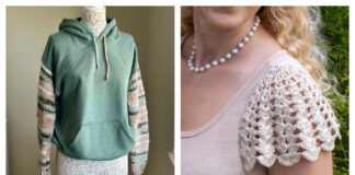 Add Crochet Sleeves to Fabric Clothes Free Patterns