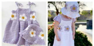 Field of Daisies Sun Dress and Hat Set Free Crochet Pattern