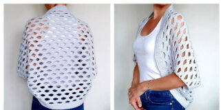 Open Shell Cocoon Cardigan Free Crochet Pattern