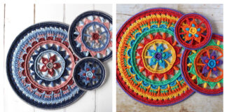 Triptych Mandalas Free Crochet Pattern and Video Tutorial