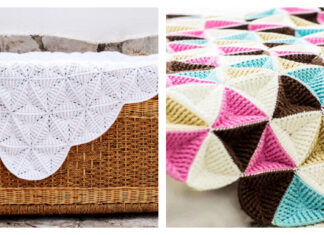 3D Triangle Blanket Crochet Patterns