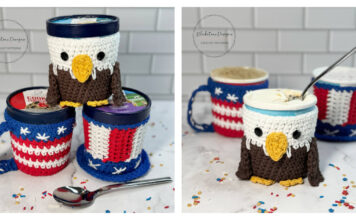 Americana Ice Cream Cozies Free Crochet Pattern